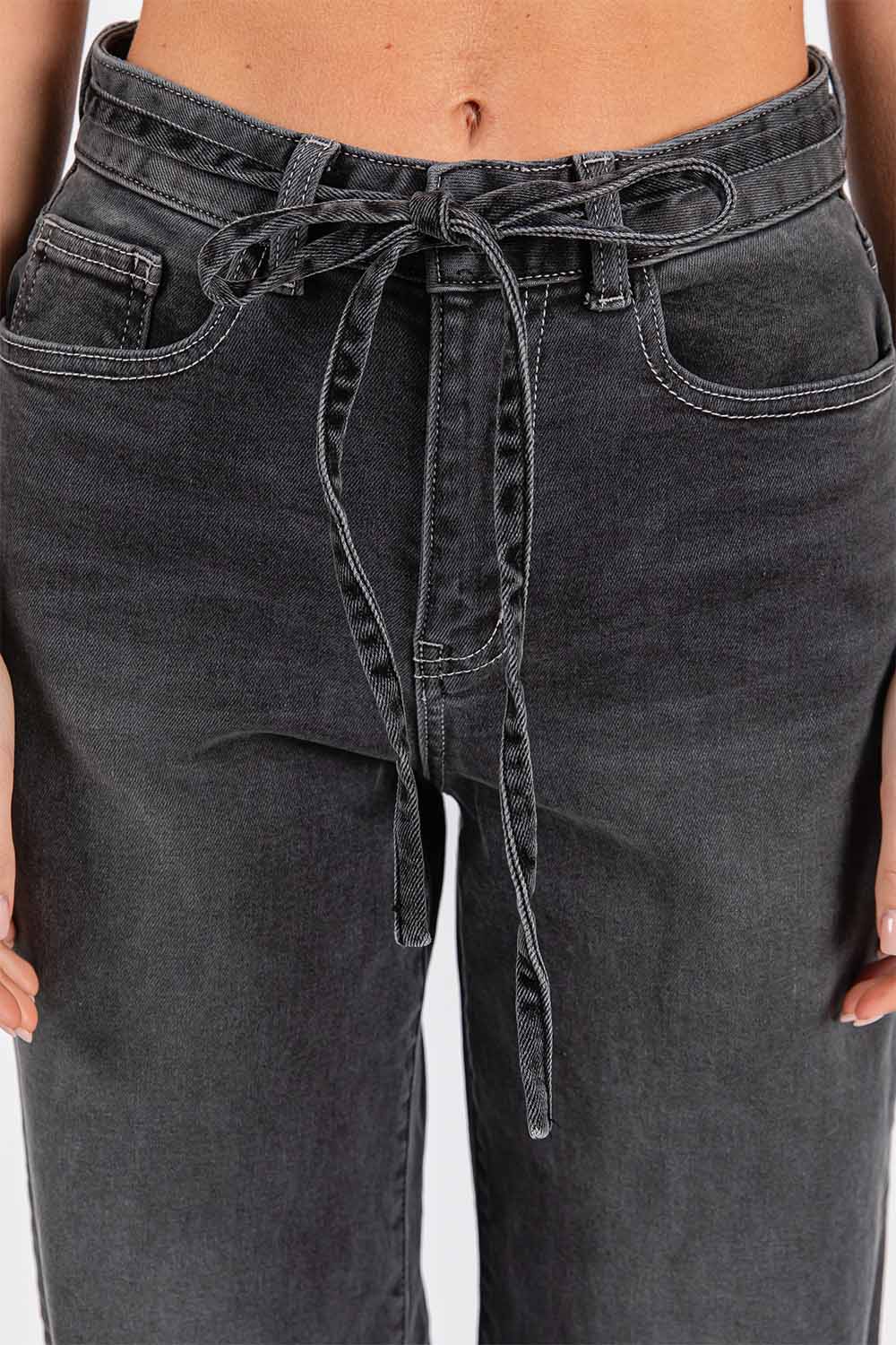 Letter to Juliet - High Rise Slouchy Jean - Shadow - Detail