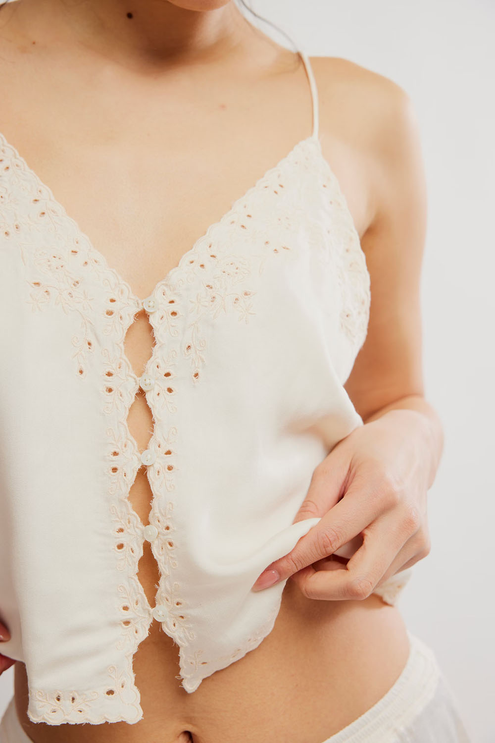 Free People - Pieces of You Cami - Ivory - Detail