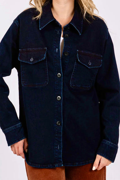 Letter to Juliet - Oversized Denim Shirt - Indigo - Front