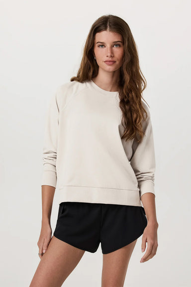 Vuori - LS Halo Crew - Ecru Heather - Front