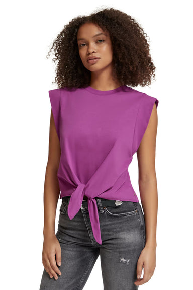 Scotch & Soda - Sleeveless Knotted Top - Boysenberry - Front