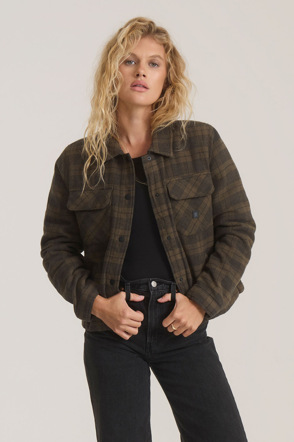 Roark Revival Backwoods Jacket in Military — Front view