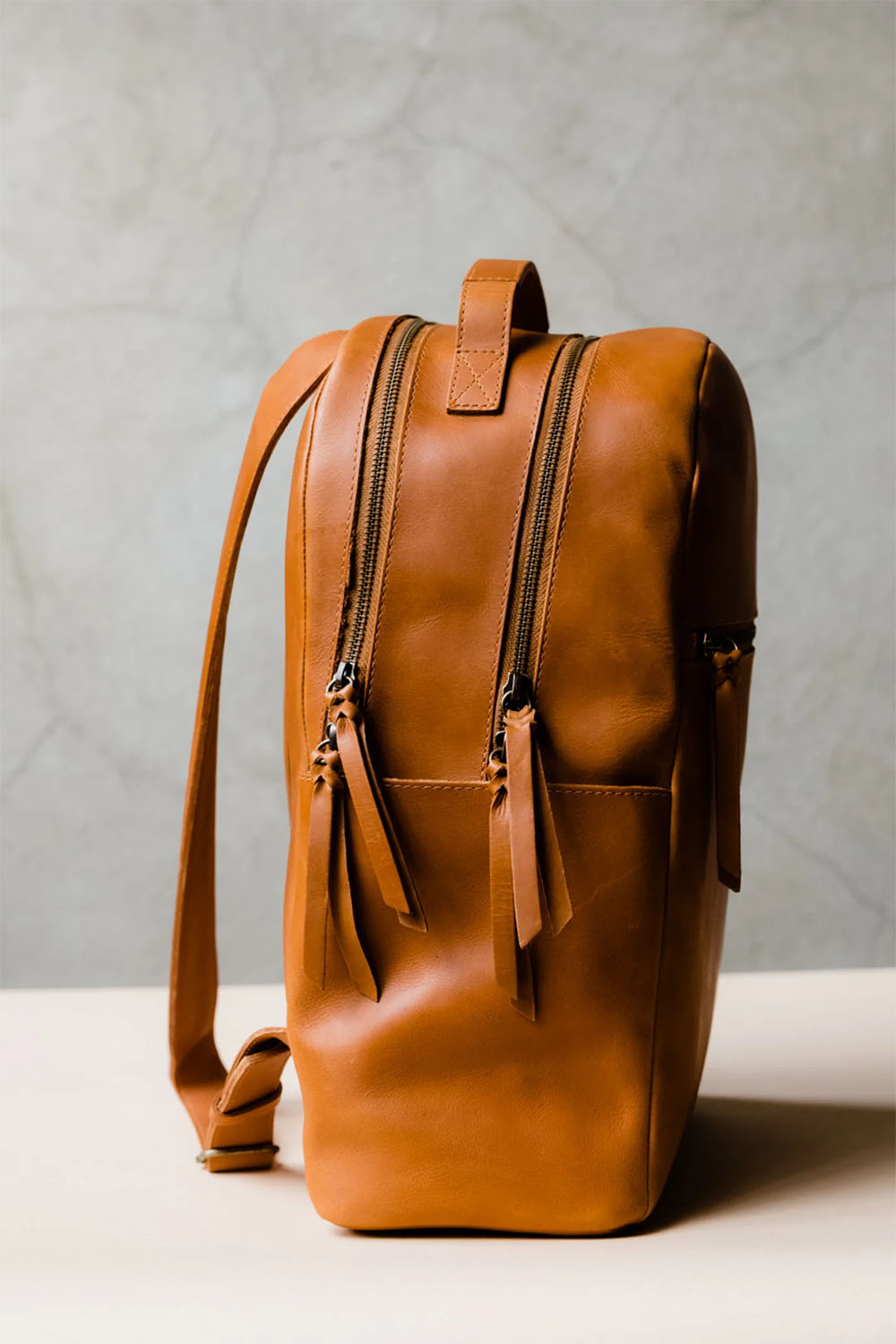 Able - Alem Backpack - Cognac - Side