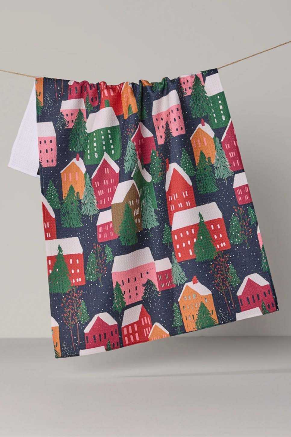 Geometry - Alpine Village Tea Towel - Front