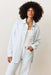 Marine Layer - Molly Oversized Shirt Jacket - Railroad Stripe- Front