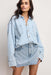 Good American - Denim Shirt Dress - Indigo - Front