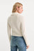 Good American The Cable Zip Up in Chalk — Back view
