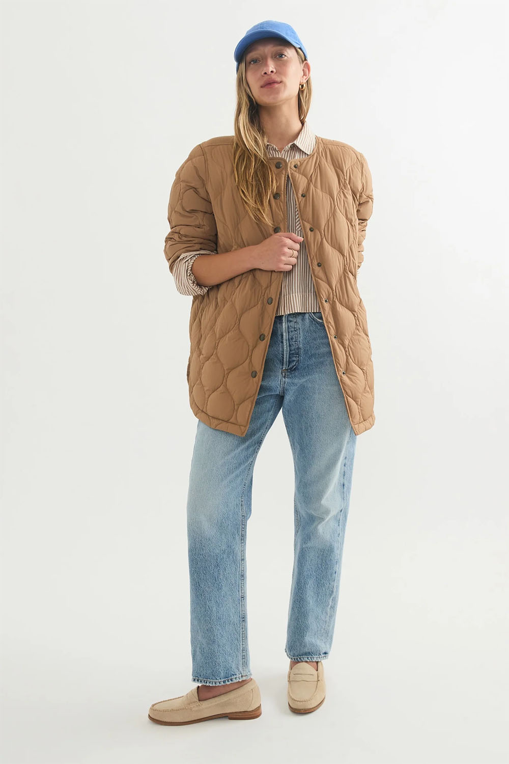 Marine Layer - Calista Quilted Jacket - Caramel