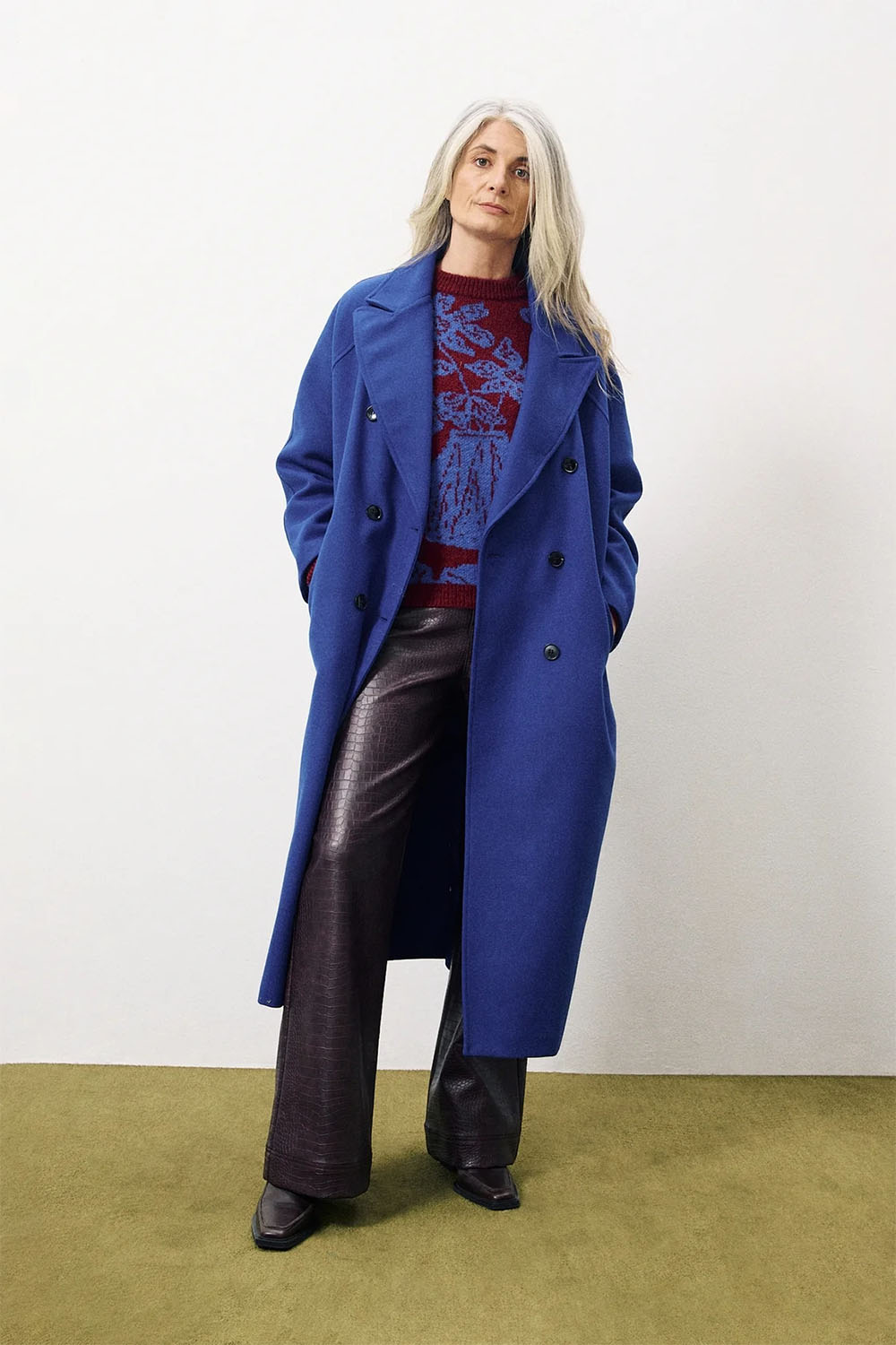 FRNCH - Delphina Coat - Bleu Electrique - Front