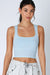 Niki Biki - Clean Line Square Neck Top - Breezy Blue
