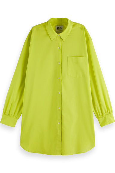 Scotch & Soda - Oversized Light Weight Cotton Shirt - Citrus Yellow - Front