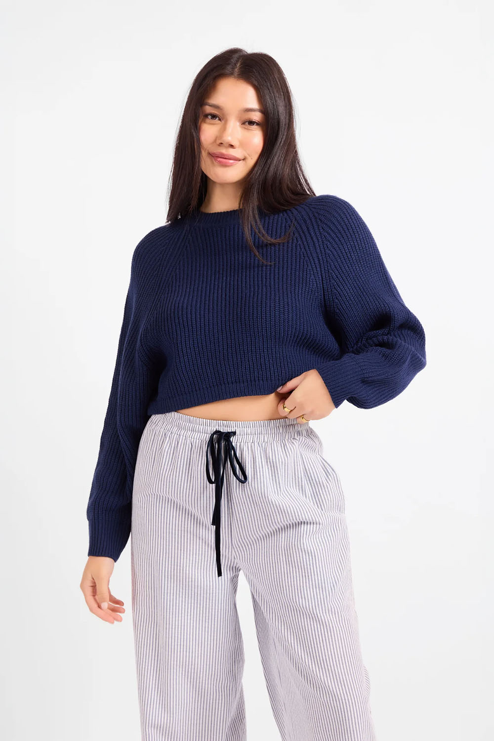 Sadie & Sage - Calm Reader Pullover - Navy - Front