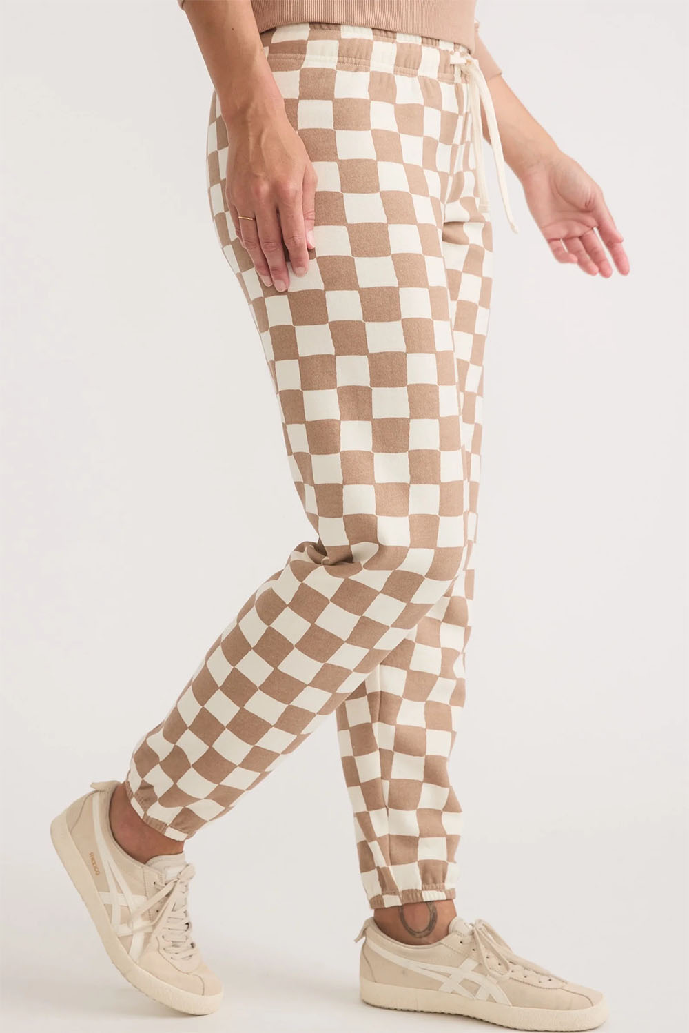 Marine Layer - Anytime Fleece Sweatpant - Checkerboard - Side