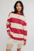 Free People - Classic Stripe Crew Wide - Strawberry Wine Combo - Front