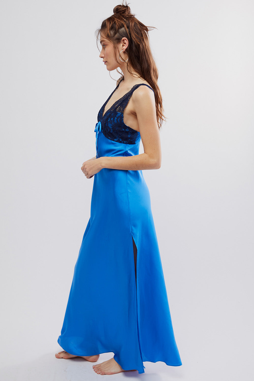 Free People - Country Side Maxi Slip - Campanula Combo - Side