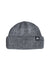 Autumn Shorty Cord Double Roll Beanie in Charcoal — Flatlay view