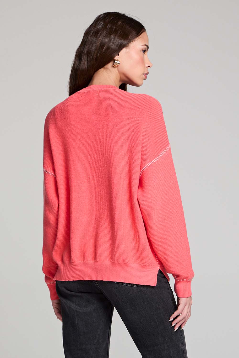 Saltwater Luxe - Izabela Sweater - Crimson - Back