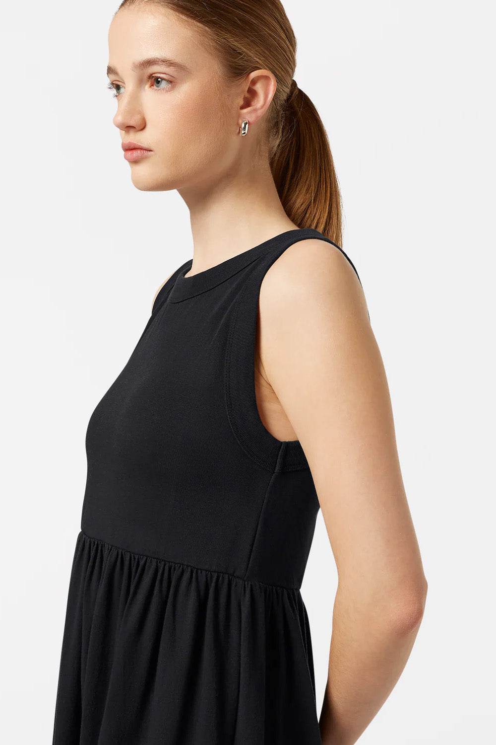 Scotch & Soda - Tank Jersey Midi Dress - Black - Detail