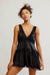 Free People - In This Groove Mini Slip - Washed Black - Front