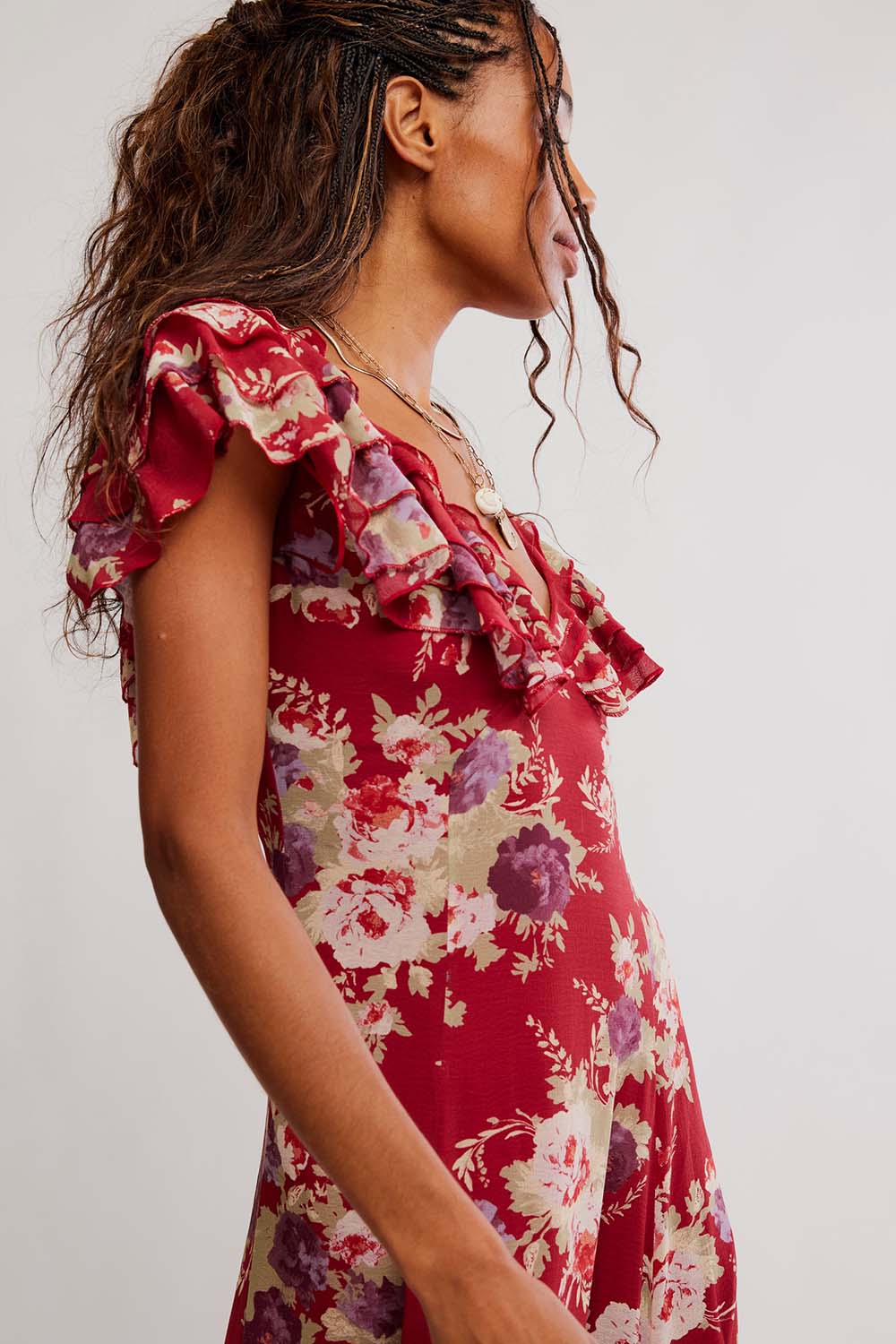 Free People - Forsythia Maxi - Richest Red Combo - Detail