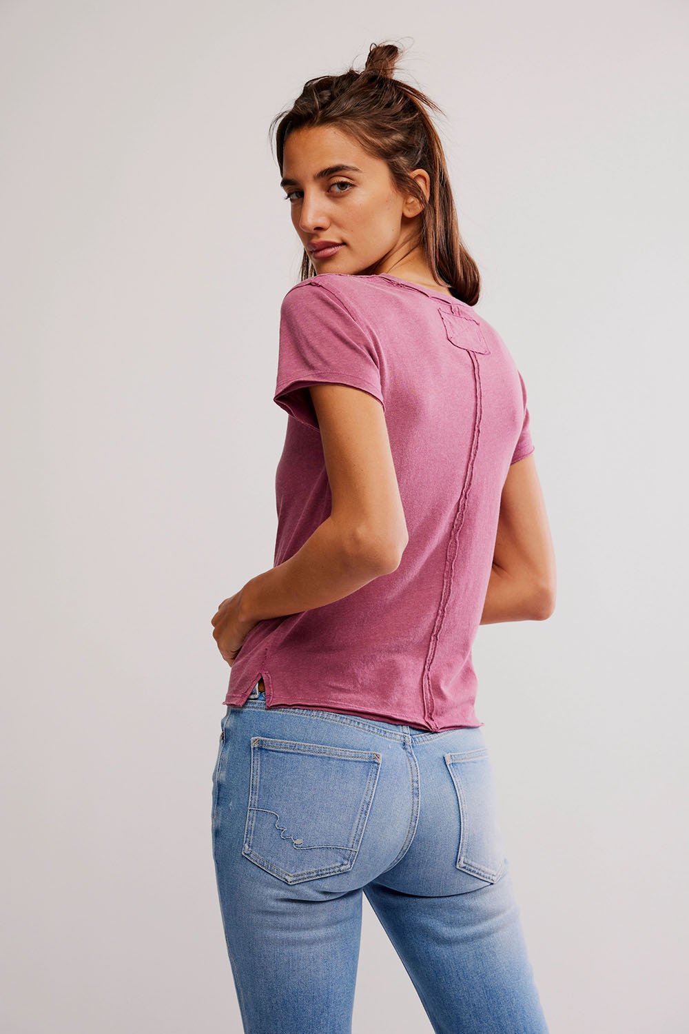 Free People - Nova Tee - Crushed Berry - Back