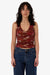 Thrills - Rhapsody Floral Top - Cabernet - Front