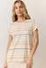 Marine Layer - Stripe Swing Crew Tee - Rainbow Stripe - Front