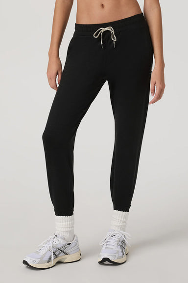 vuori performance jogger black heather front