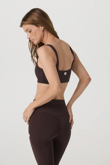 vuori all the form bra french roast back