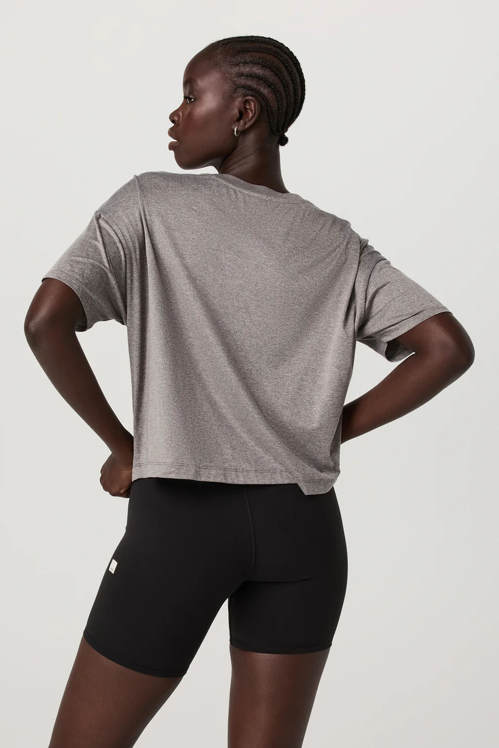 Vuori - Energy Tee - Heather Grey - Back