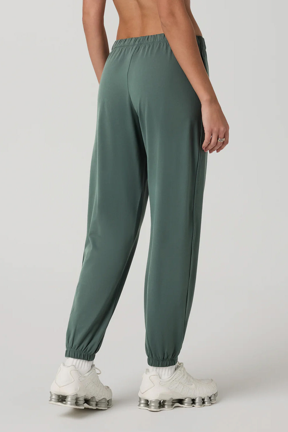vuori halo modern sweatpant agate green back
