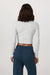 Vuori - LS Pose Mini Cardigan - White Heather Grey - Back