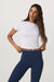 vuori pose fitted tee white front