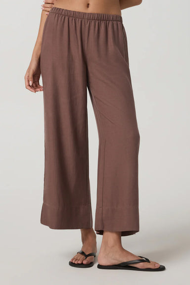 vuori trestles twill wideleg pant sable front