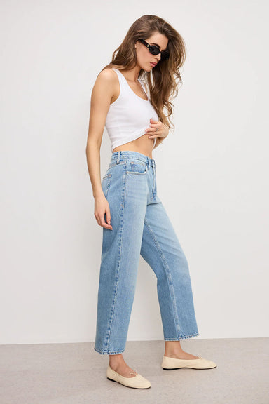 Good American - Good 90s Crop Relaxed Jeans - Indigo - Side