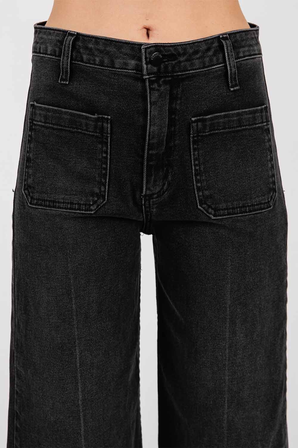 Letter to Juliet - Sailor Front Patch Pocket - Washed Black - Detail