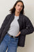 Marine Layer MARINA QUILTED BOMBER Black Profile