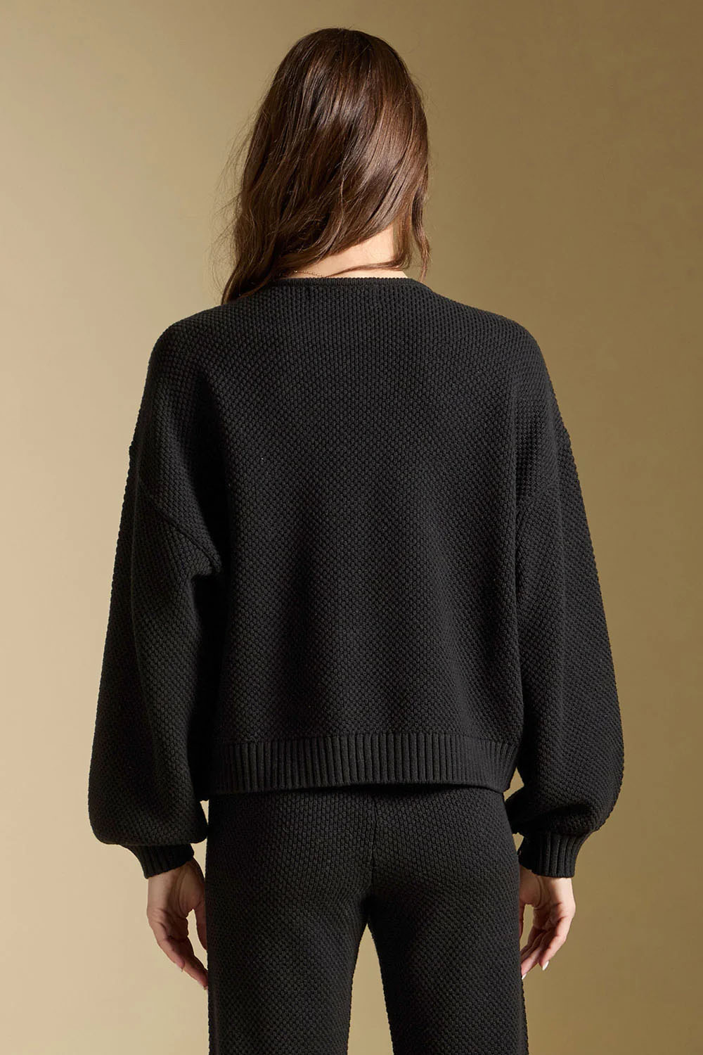 Saltwater Luxe Ellyn Sweater in Black — Back view