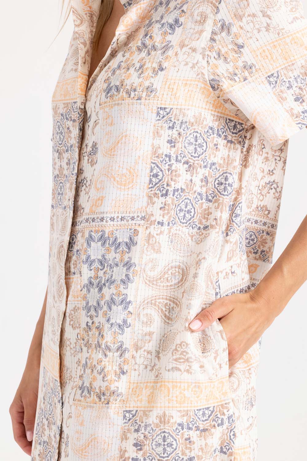 Roark - Bless Up Dress - Eggshell - Detail