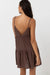 Rhythm - Classic Tiered Mini Dress - Chocolate - Back