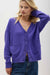 Richer Poorer - Alexa Lightweight Cardigan - Purple Pop - Front