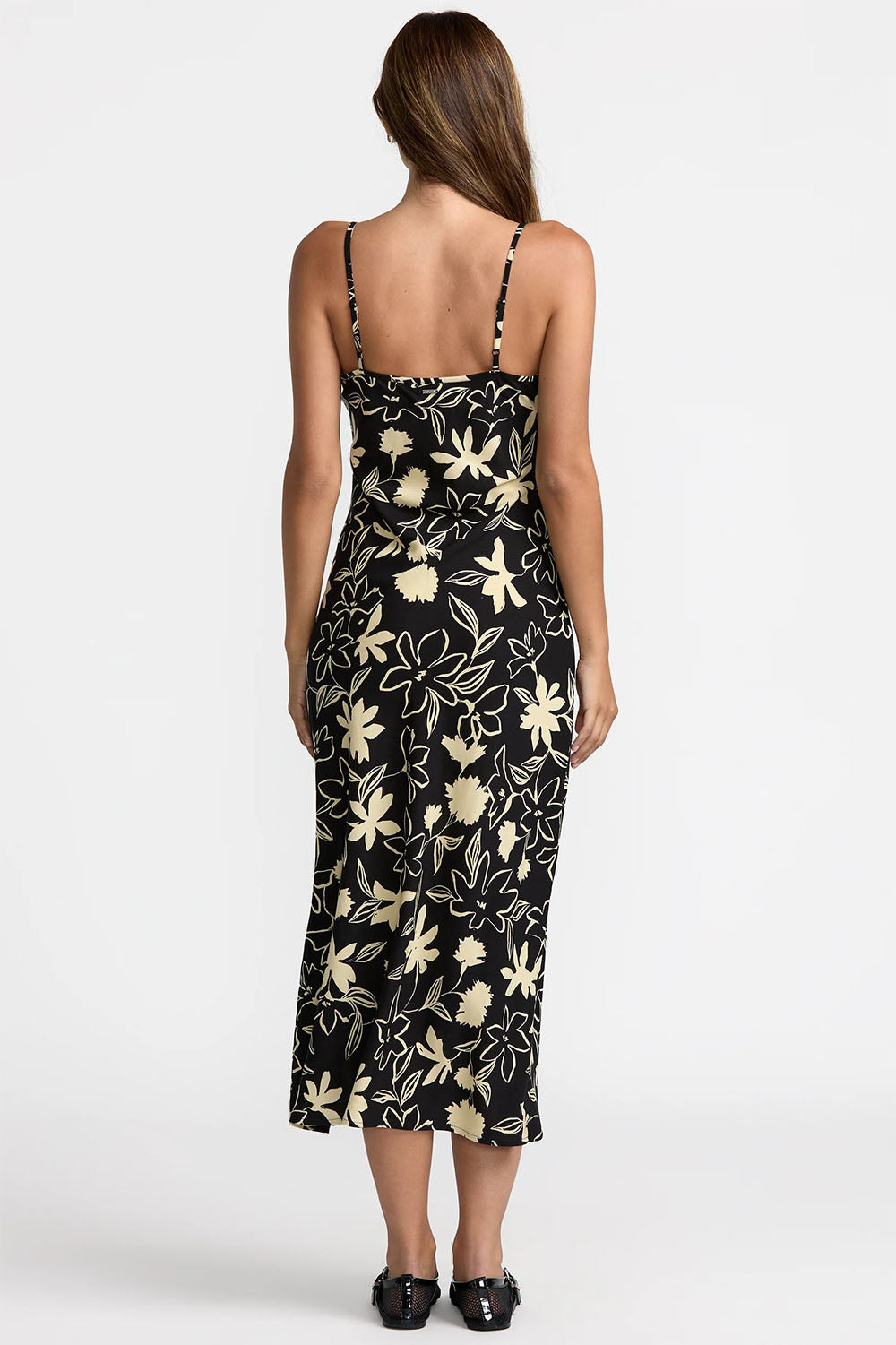 RVCA - Aelia Midi Dress - RVCA Black - Back