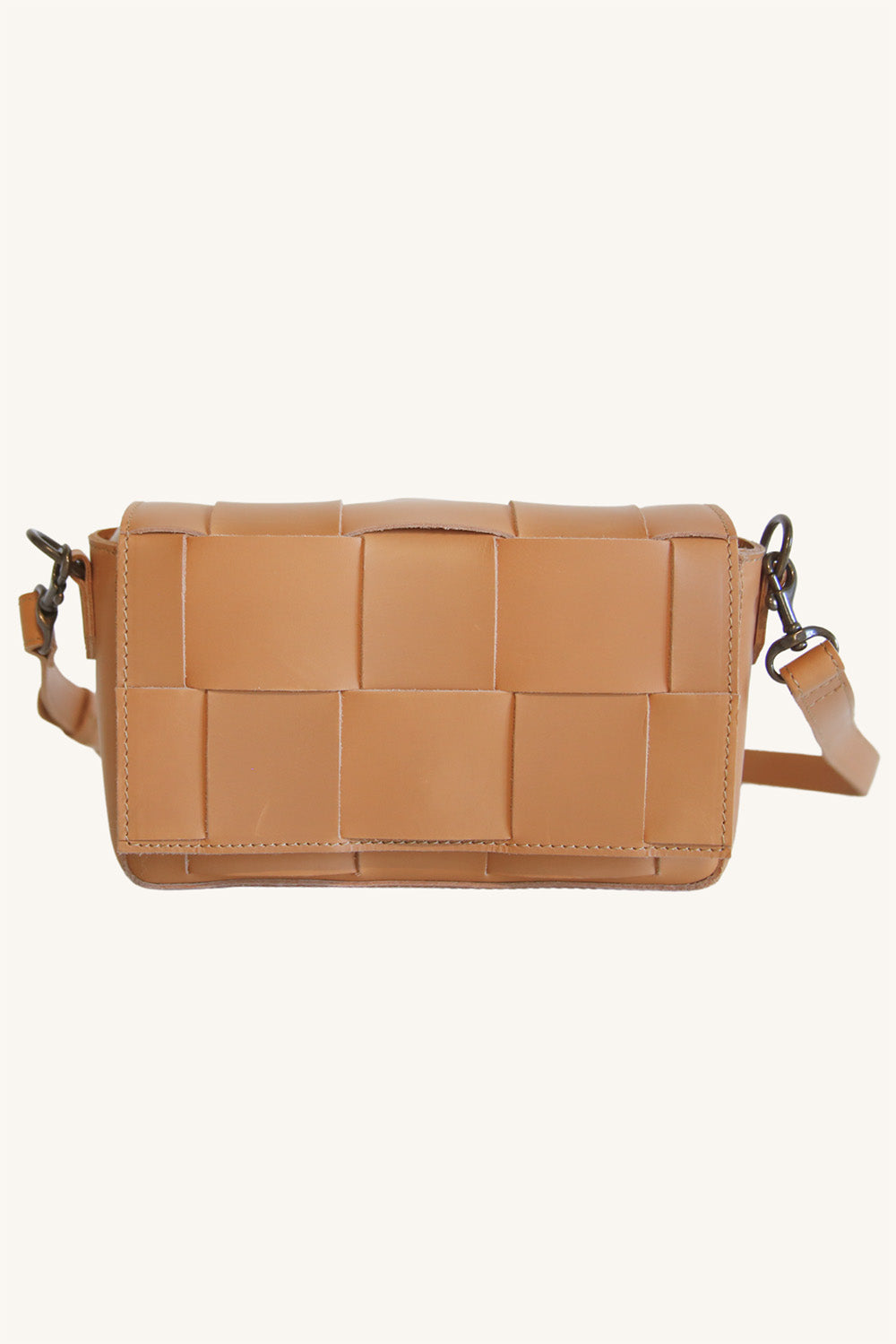 Able - Mini Flap Woven Crossbody - Mojave - Front