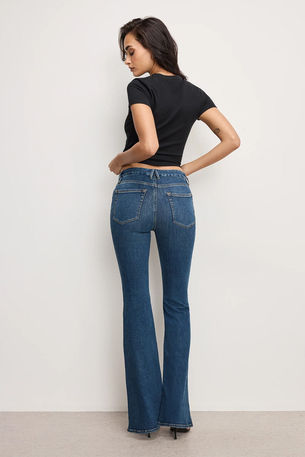 Good American - Good Legs Flare Jeans - Blue - Back