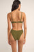 Rhythm - Isla Rib Trilete Top - Ivy - Back
