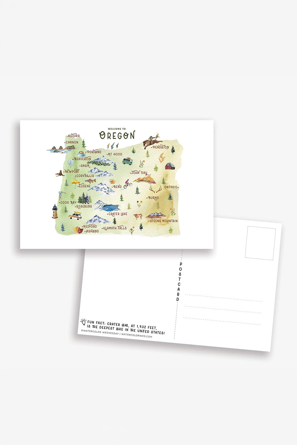 watercolor-wednesday-oregon-state-postcard
