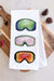 Watercolor Wednesday Ski Goggles Tea Towel — Styled view, second angle