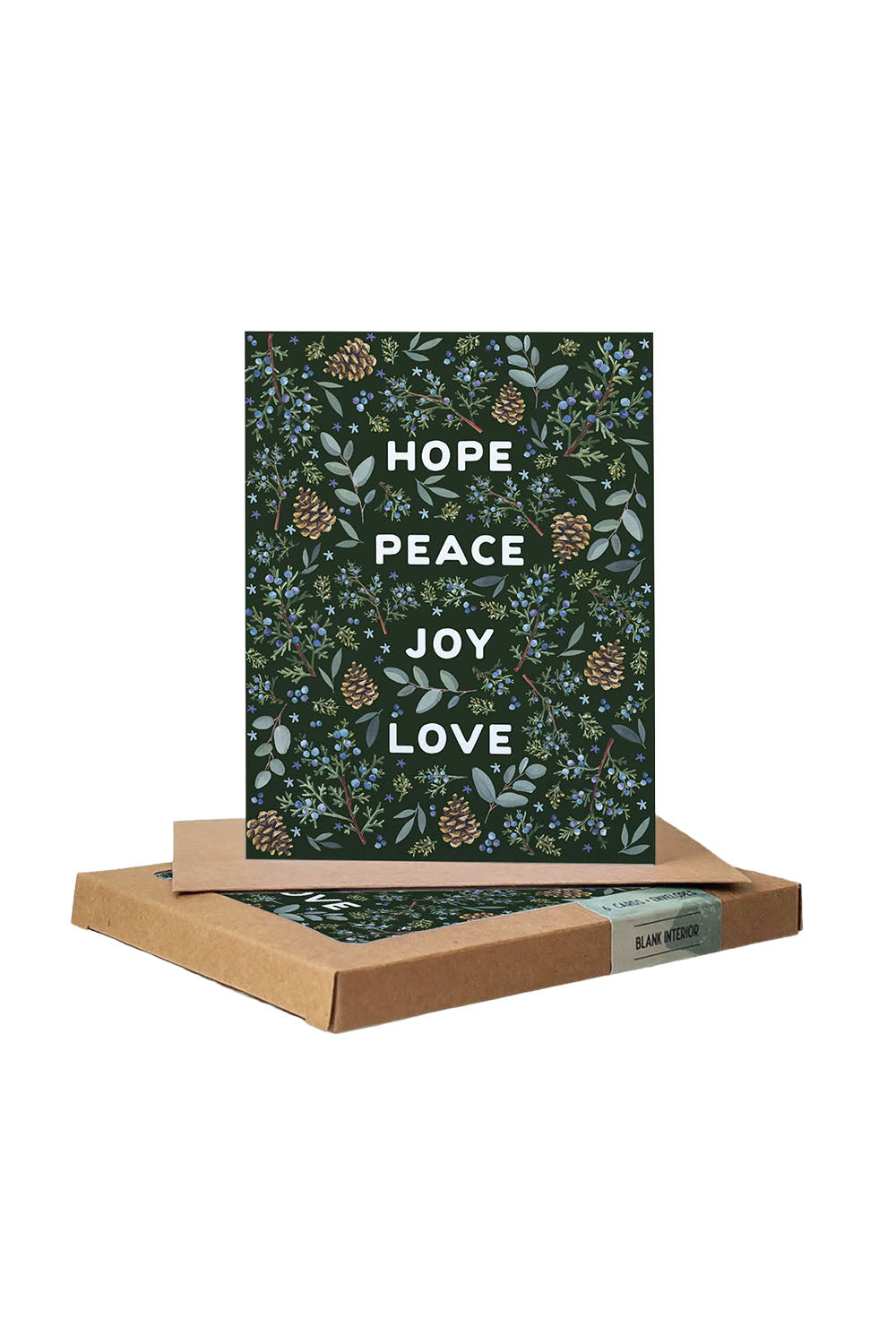 Watercolor Wednesday Winter Greenery Card Set of 6 — Set view