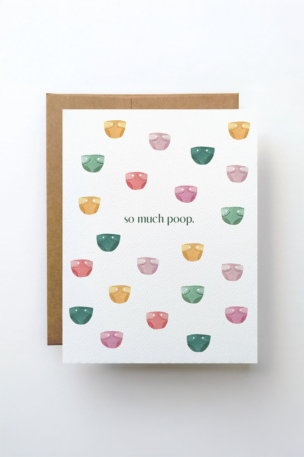 Watercolor Wednesday - So Much Poop Card