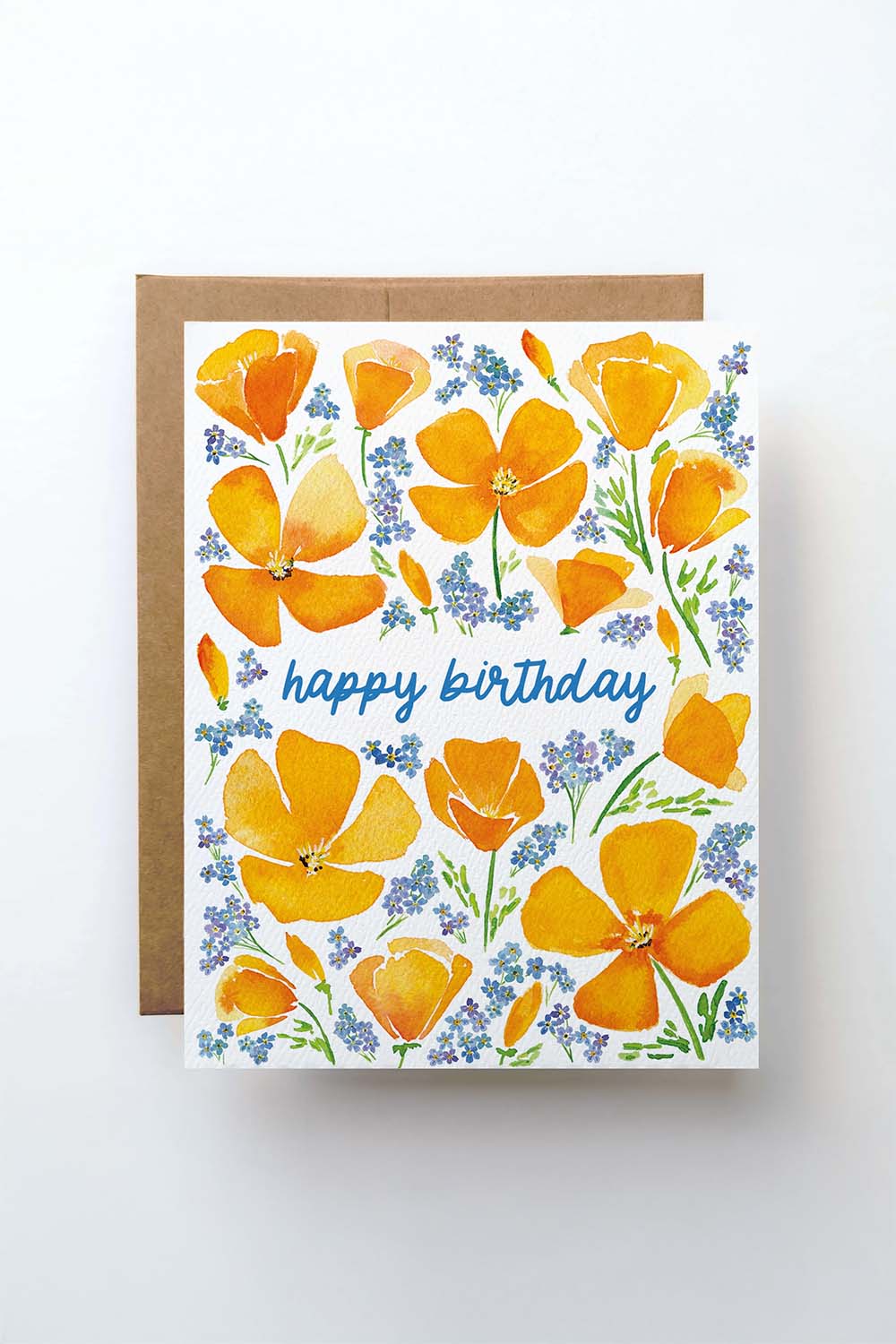 Watercolor Wednesday - Wildflower Bday Card